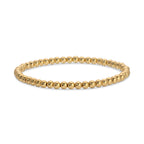 Splendid Iris - 4mm Bead Stretch Bracelets - Silver