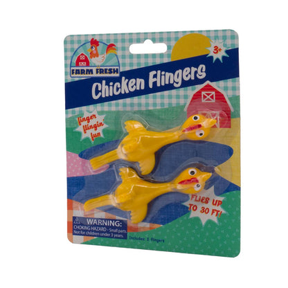 Toysmith - Farm Fresh Chicken Flingers Launch Toy, Spring