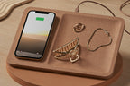Courant - CATCH:3 - Essentials Linen Wireless Charger with Valet Tray