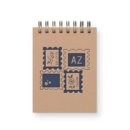 Ruff House Print Shop - Custom City Stamp Mini Jotter Notebook - Atlantic, IA