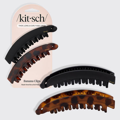 KITSCH - Banana Clip 2pc- Black & Tort