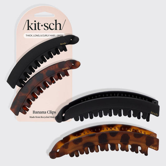 KITSCH - Banana Clip 2pc- Black & Tort