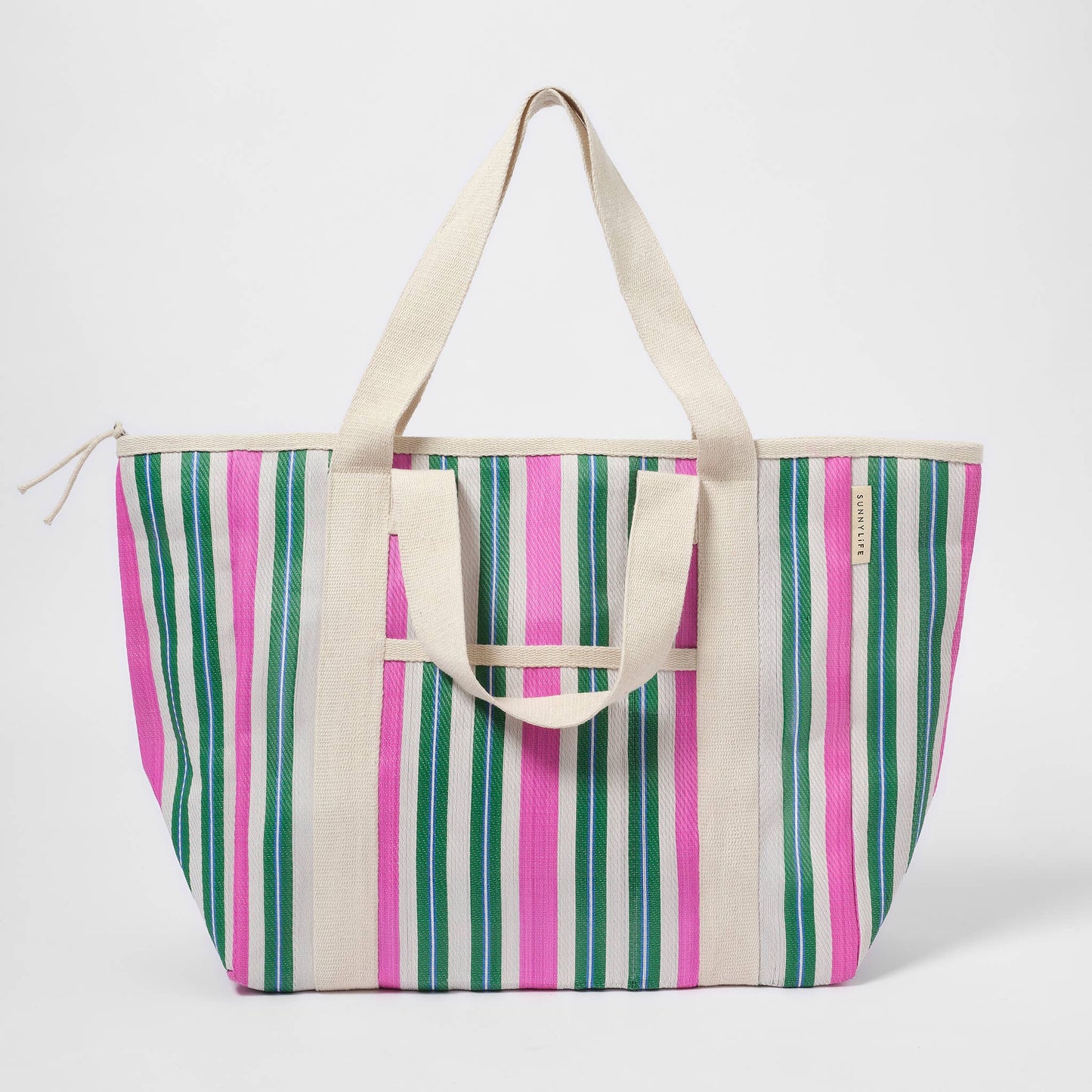 Sunnylife - Recycled Nylon Cooler Tote Seagrass Green Multi
