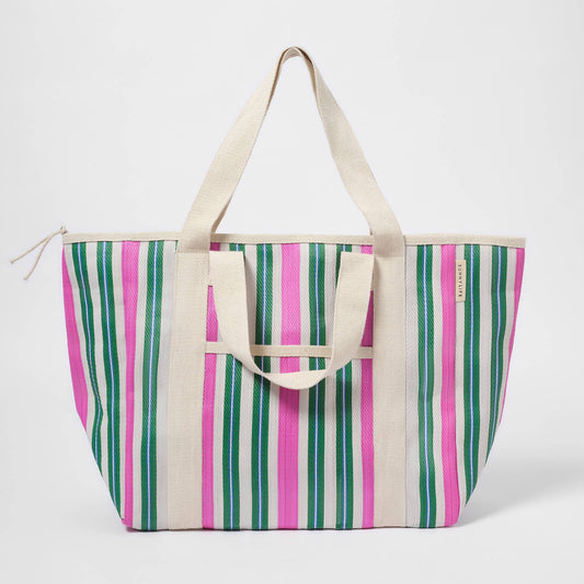 Sunnylife - Recycled Nylon Cooler Tote Seagrass Green Multi