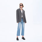 BAYEAS - HIGH RISE RELAXED STRAIGHT DENIM WITH RAW HEM