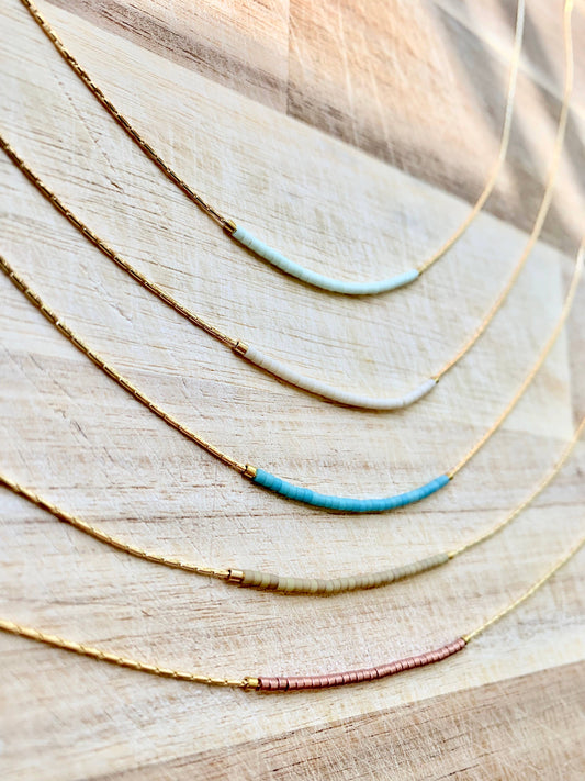Ocean Breakup - Thin Minimalist Necklace