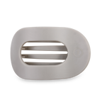 TELETIES - Round Flat Hair Clip | Large | Silver Flames