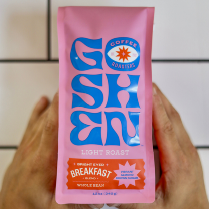 Goshen Coffee Company - Bright Eyed Breakfast Light Roast Coffee Whole Bean, Ground