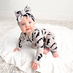 Gigi and Max - Vlad Gray Bats ZIP Bamboo Halloween One-Piece