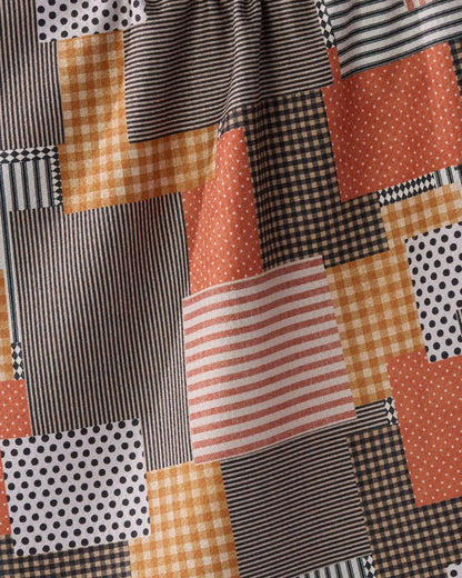 Geometry - Patch and Pumpkin Tea Towel