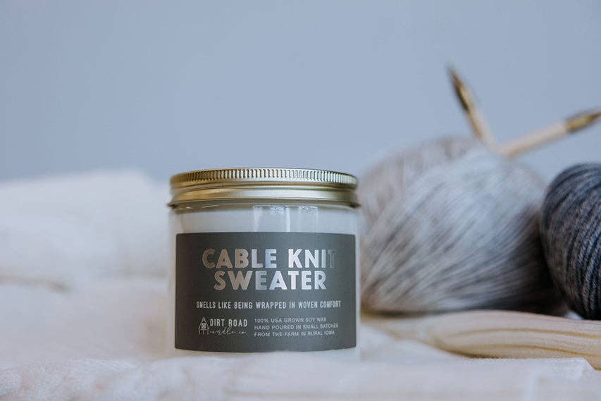 Dirt Road Candle Co - Cable Knit Sweater Candle