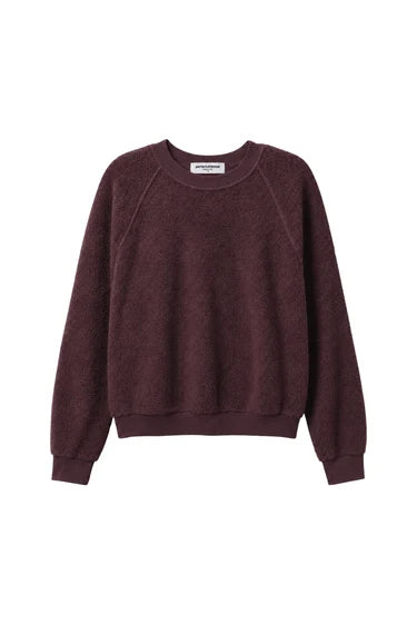 perfectwhitetee - ziggy inside out sweatshirt - cherry lacquer