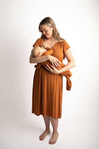 Three Little Tots - Saddle Longhorn Orange Western Knotted Newborn Baby Gown