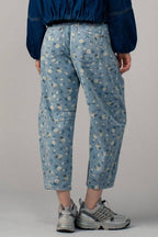 Urban Daizy - Floral Print Relaxed Fit Denim Pants