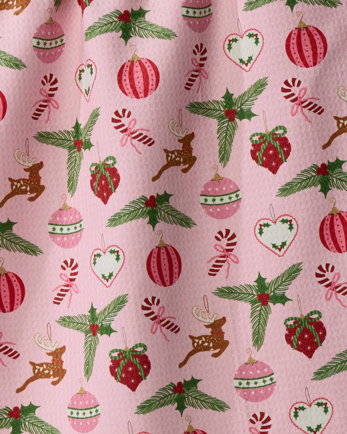 Geometry - Pink Tidings Luxe Kitchen Towel - Holiday 2026