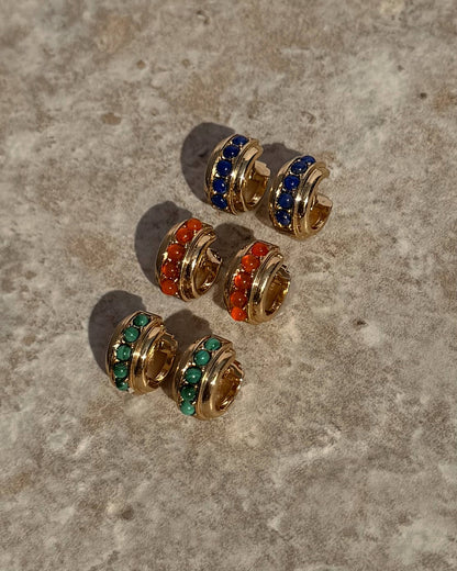 Mod + Jo - Evy Raised Gemstone Hoops