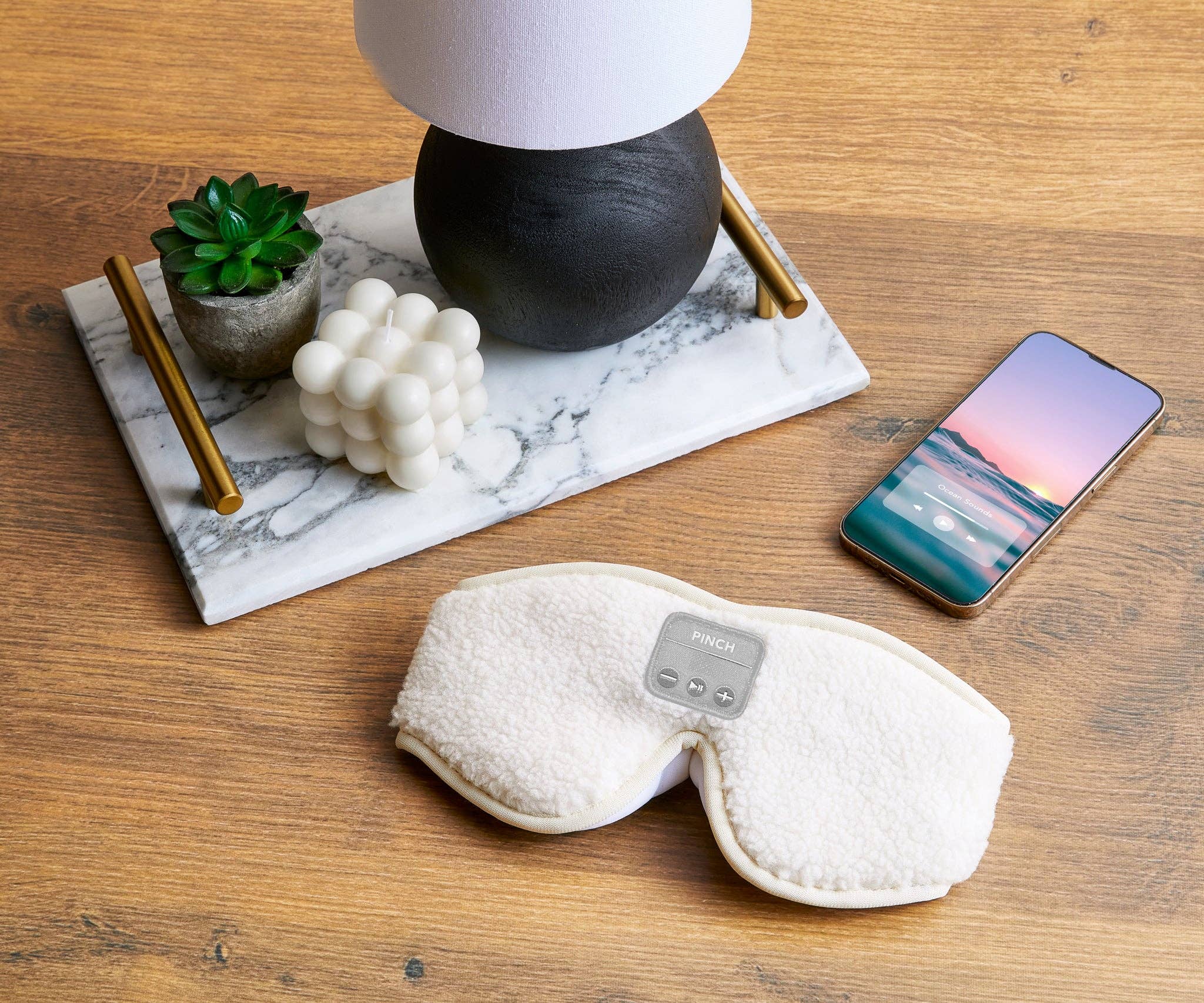 Pinch Provisions - Sherpa Sleep Mask with Built-In Wireless Headphones