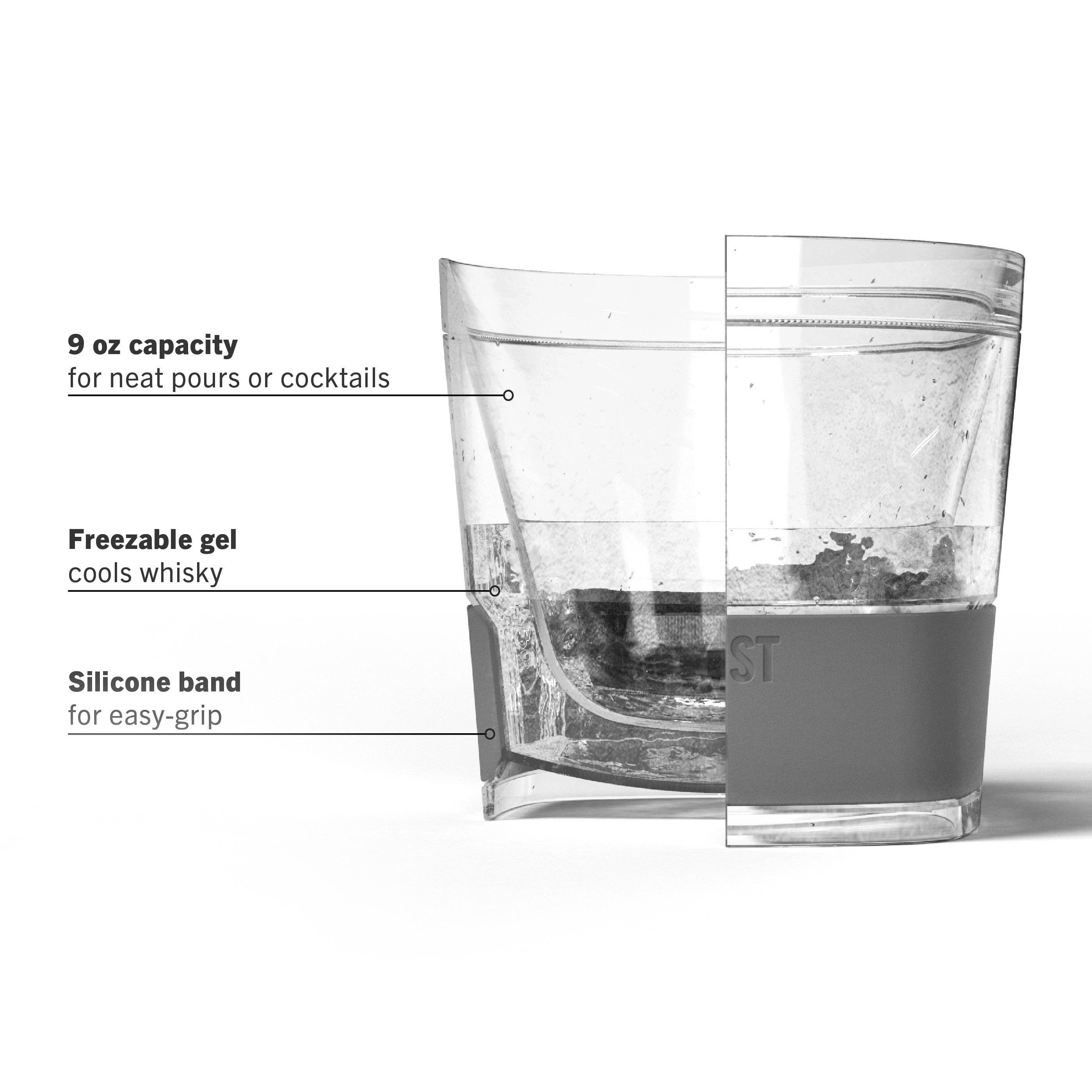 HOST - Whiskey FREEZE™ Insulated Cooling Cups - Smoke - Set of 2