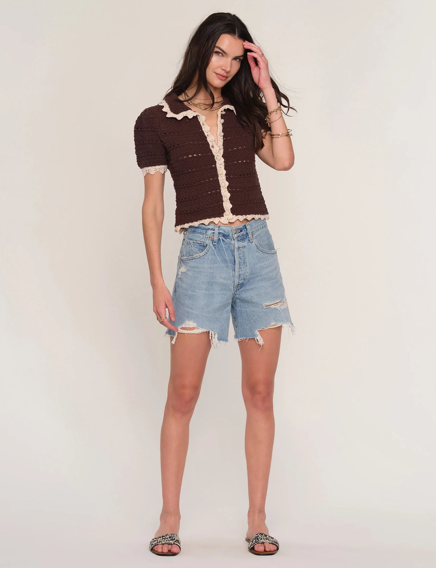 Heartloom Maggie Cardi Top - Coco