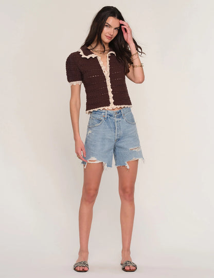 Heartloom Maggie Cardi Top - Coco