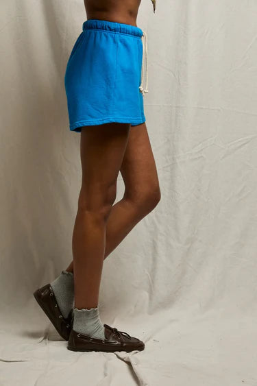 perfectwhitetee - layla french terry sweat shorts - cobalt blue