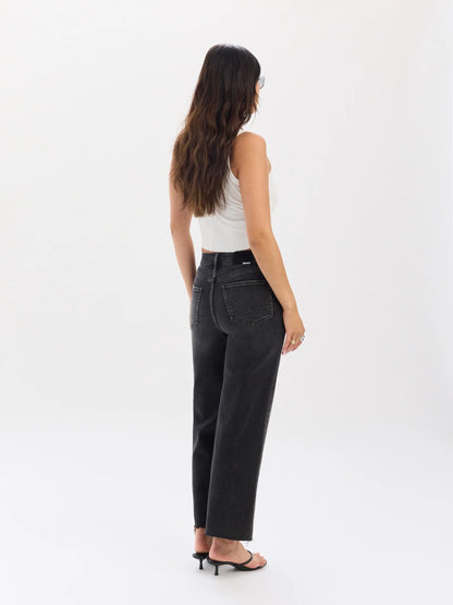 Daze Pleaser High Rise Wide Ankle Jeans - Twilight