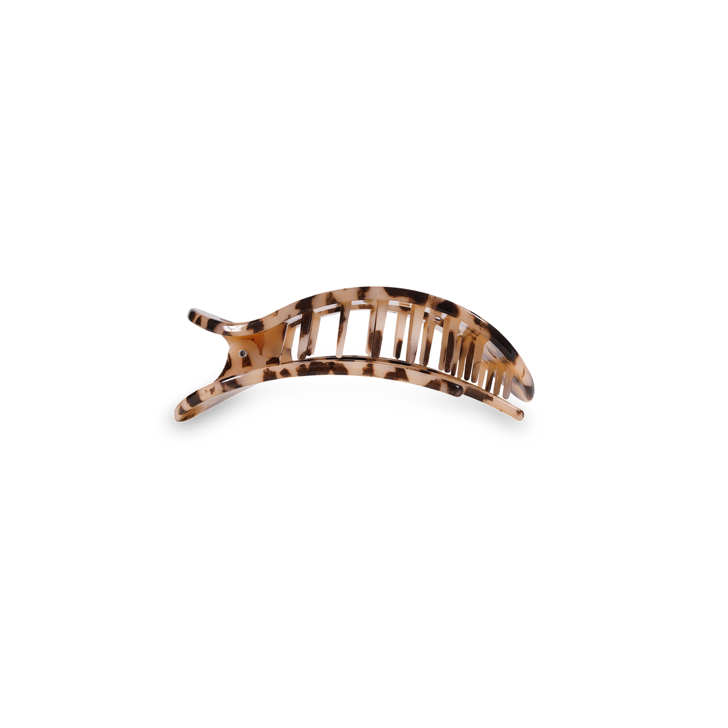 TELETIES - Blonde Tortoise Small Flat Round Clip