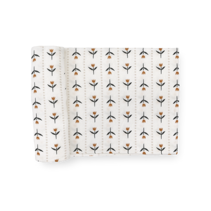 Little Unicorn - Stretch Knit Swaddle Blanket - Tulip Stripe