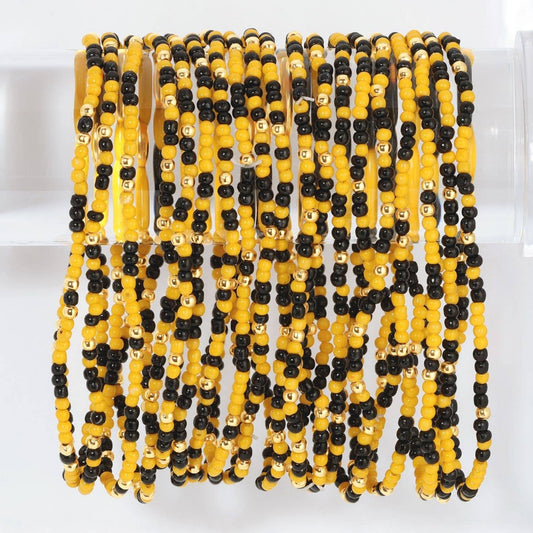 Splendid Iris - Set/4 Stretch Beaded GAME DAY Bracelets