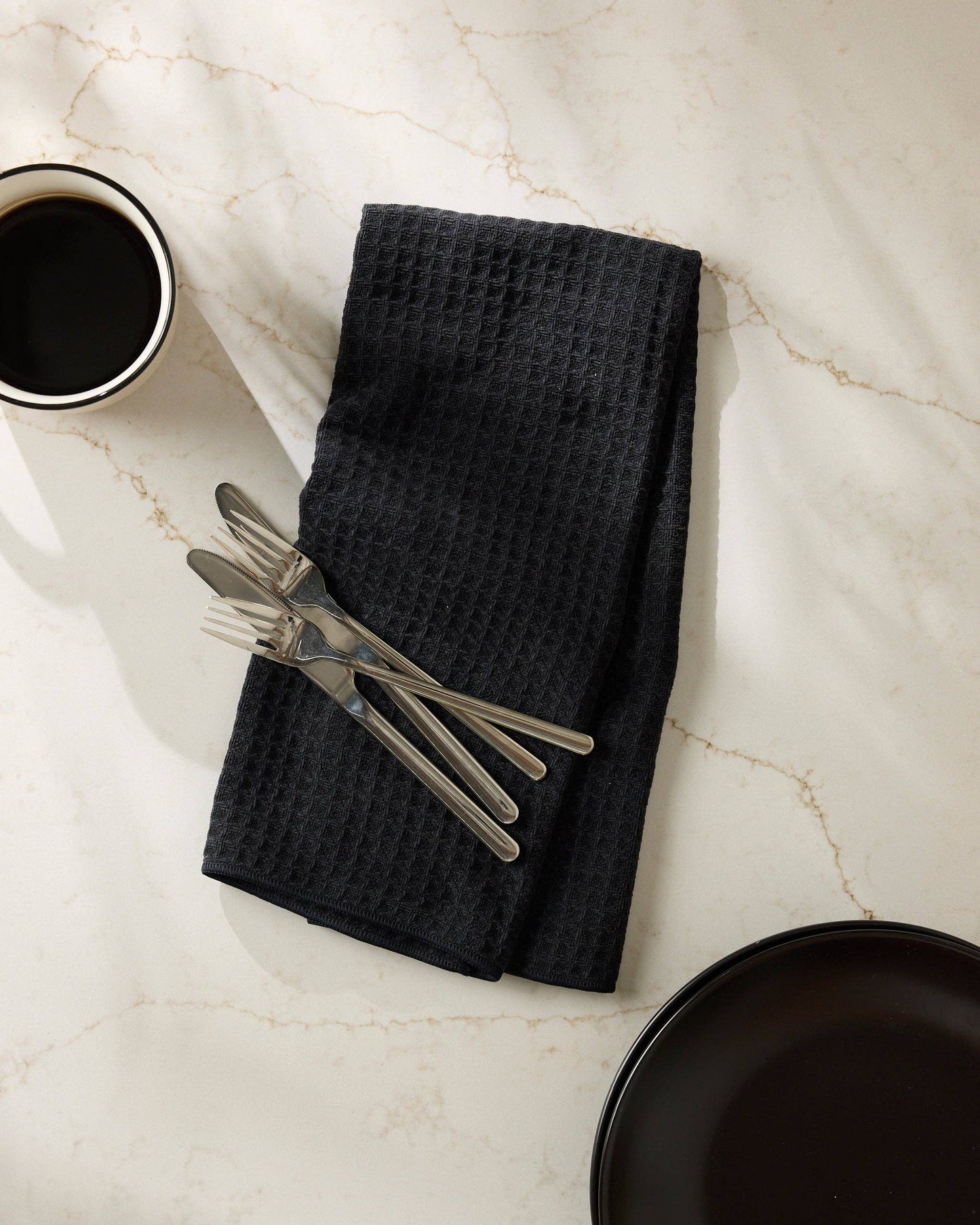 Geometry - Onyx Truffle Hand Towel