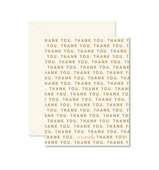 Ginger P. Designs - Repeating Thank You Greeting Card