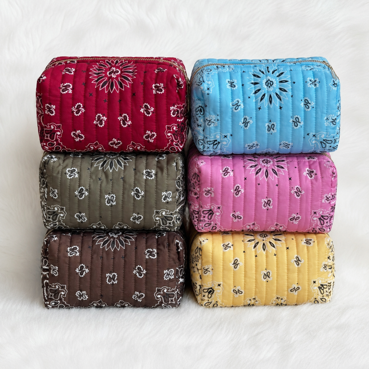 Ellison+Young - Ellison+Young Bandana Cosmetic Case, Everyday Travel Pouch