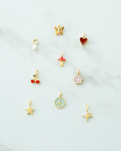 Lucky Feather - Charm Garden - Cherry Charm - Gold