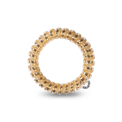 TELETIES - Good as Gold - Large Spiral Hair Coils, Hair Ties, 3-pack