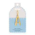 Lucky Feather - Enamel Bag Charm / Keychain - Letter - A