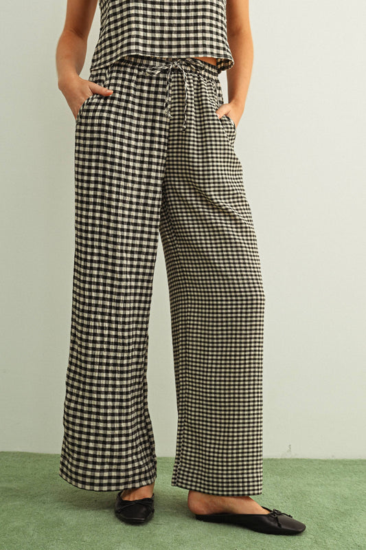 Jackie Mixed Gingham Pants