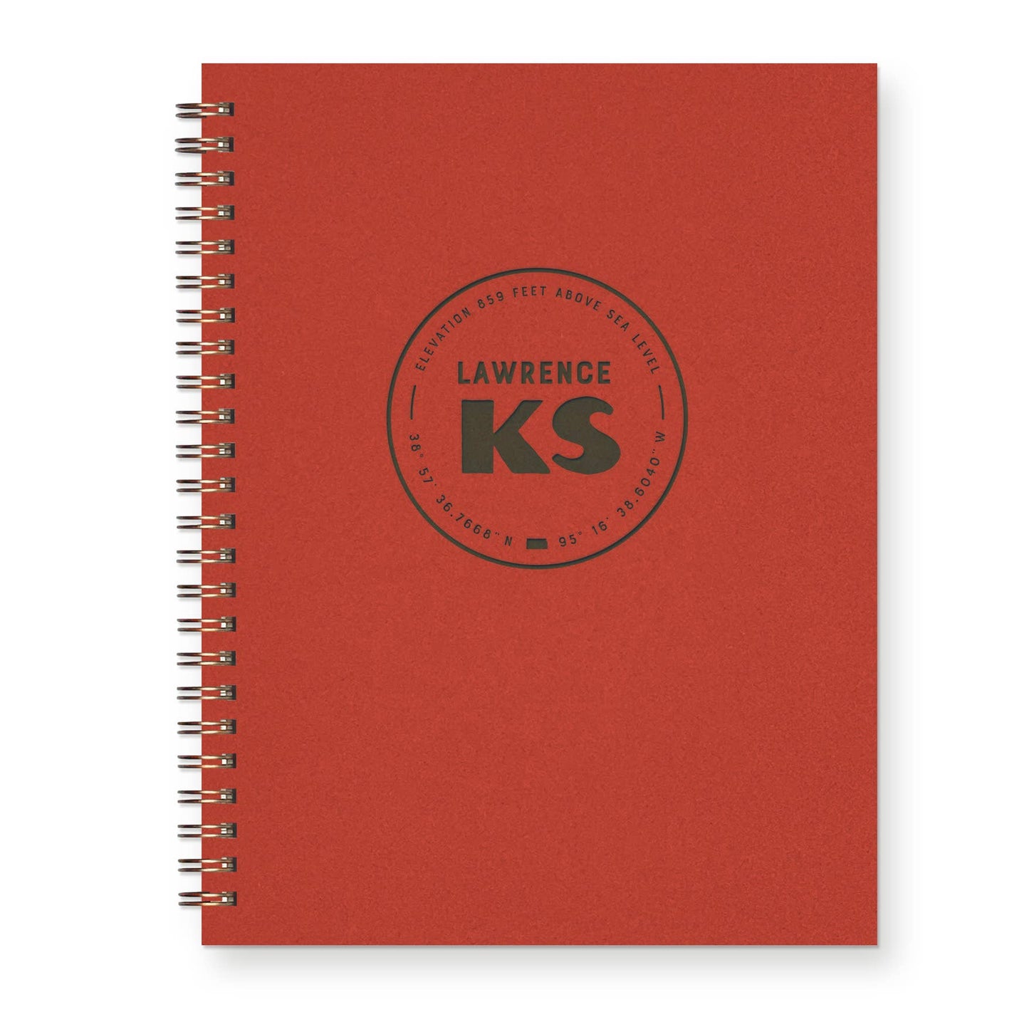 Ruff House Print Shop - Custom City Geotag Journal: Lined Notebook - Atlantic, IA