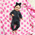 Gigi and Max - Ash Black Leopard Headwrap Halloween Hair Accessory Headband