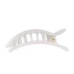 TELETIES - Flat Rectangle Hair Clip | Large | Coconut White