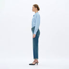 BAYEAS - MID RISE STRAIGHT JEANS WITH FINISHED HEM