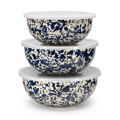 Crow Canyon Home - Splatter Enamelware Covered Multi-Purpose Bowl