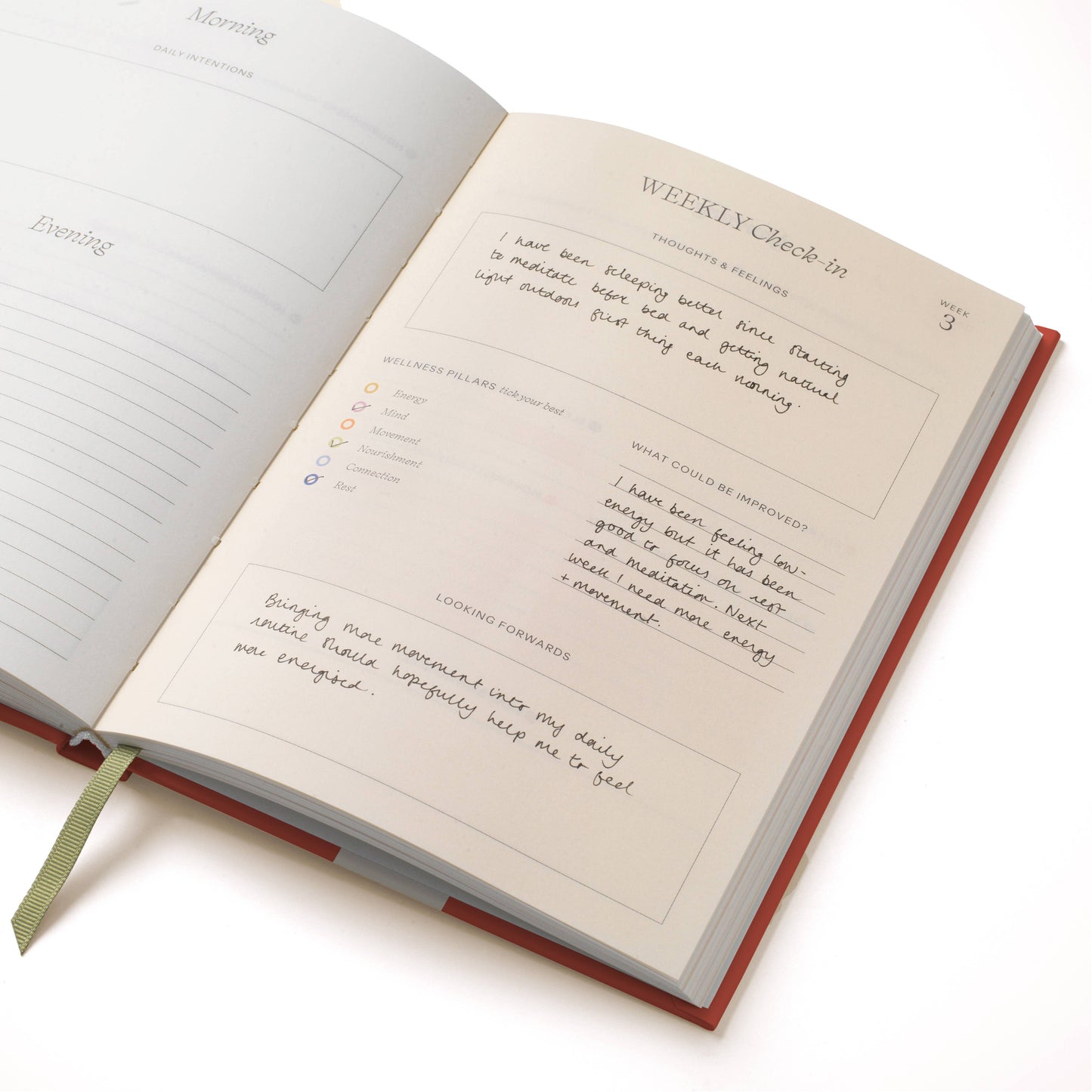 Papier - Guided Wellness Journal, A5 Hardcover - Floral Ikat