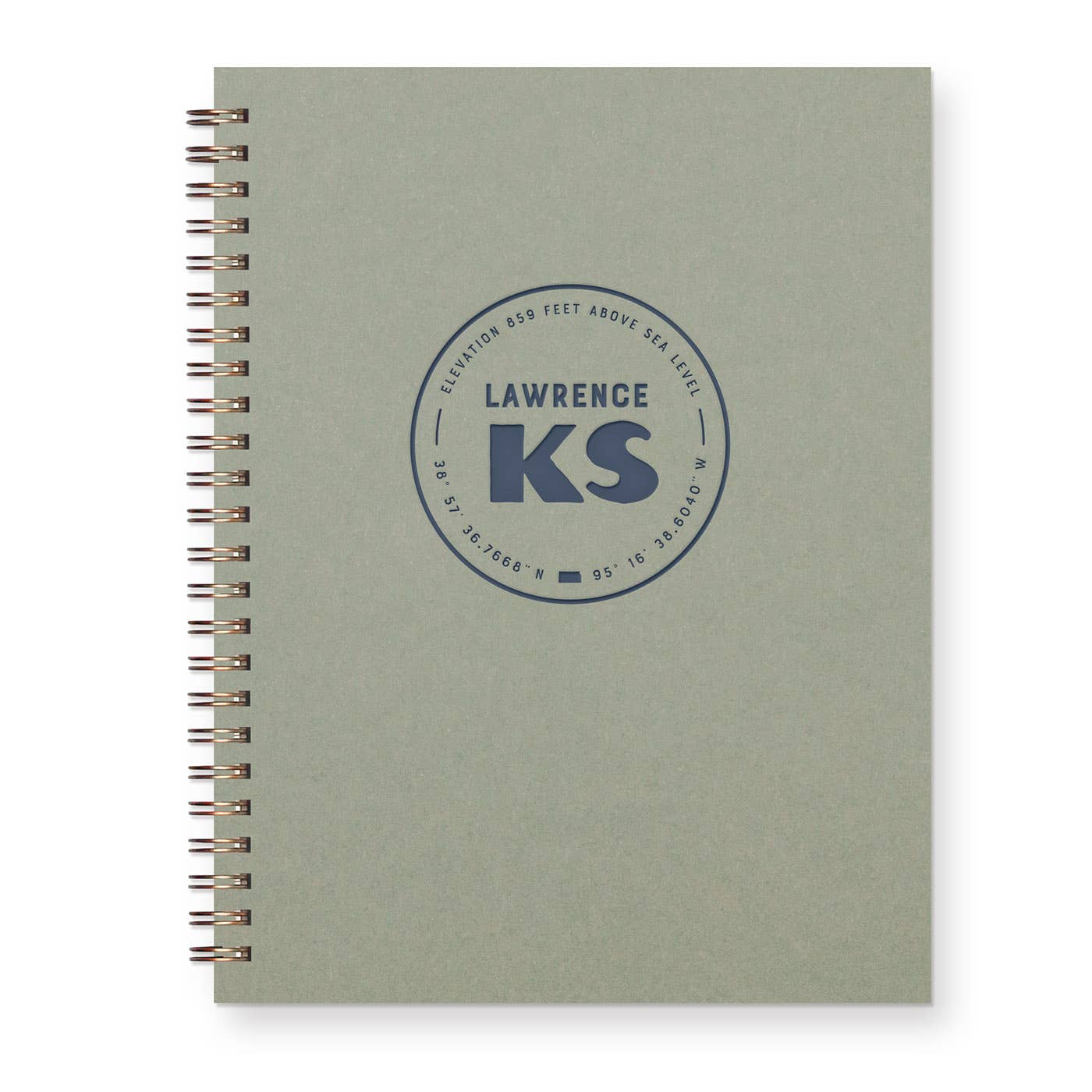 Ruff House Print Shop - Custom City Geotag Journal: Lined Notebook - Atlantic, IA