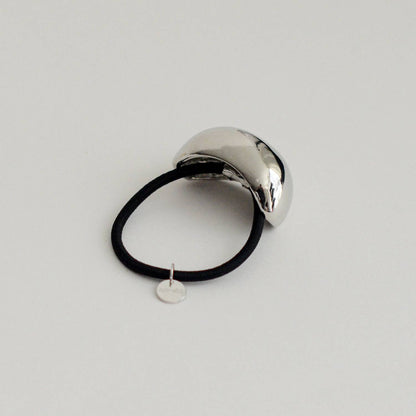 nar'sha - Bold Crescent Metal Cuff Hair Tie | Silver