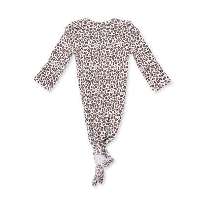 Angel Dear - Leopard Rib - Knotted Gown and Knot Headband