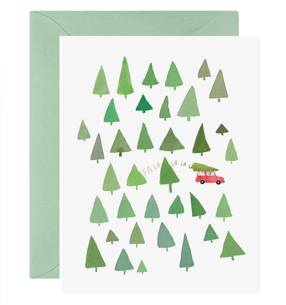 E. Frances Paper - Fa La La La La Trees Christmas Cards Boxed Set, Set of 6