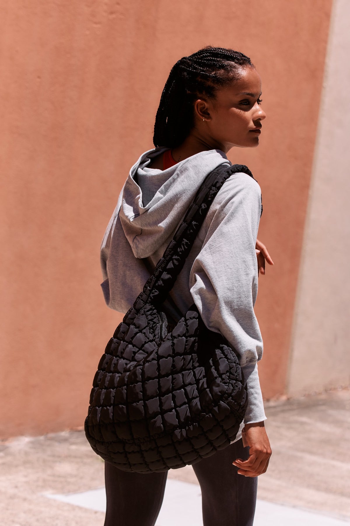 fp movement - Quilted Carryall Bag - Black