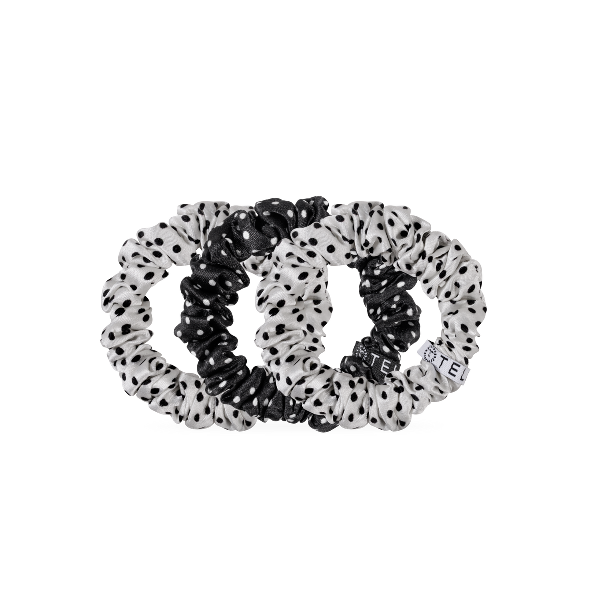 TELETIES - Polka Dot Party Small Silk Scrunchie