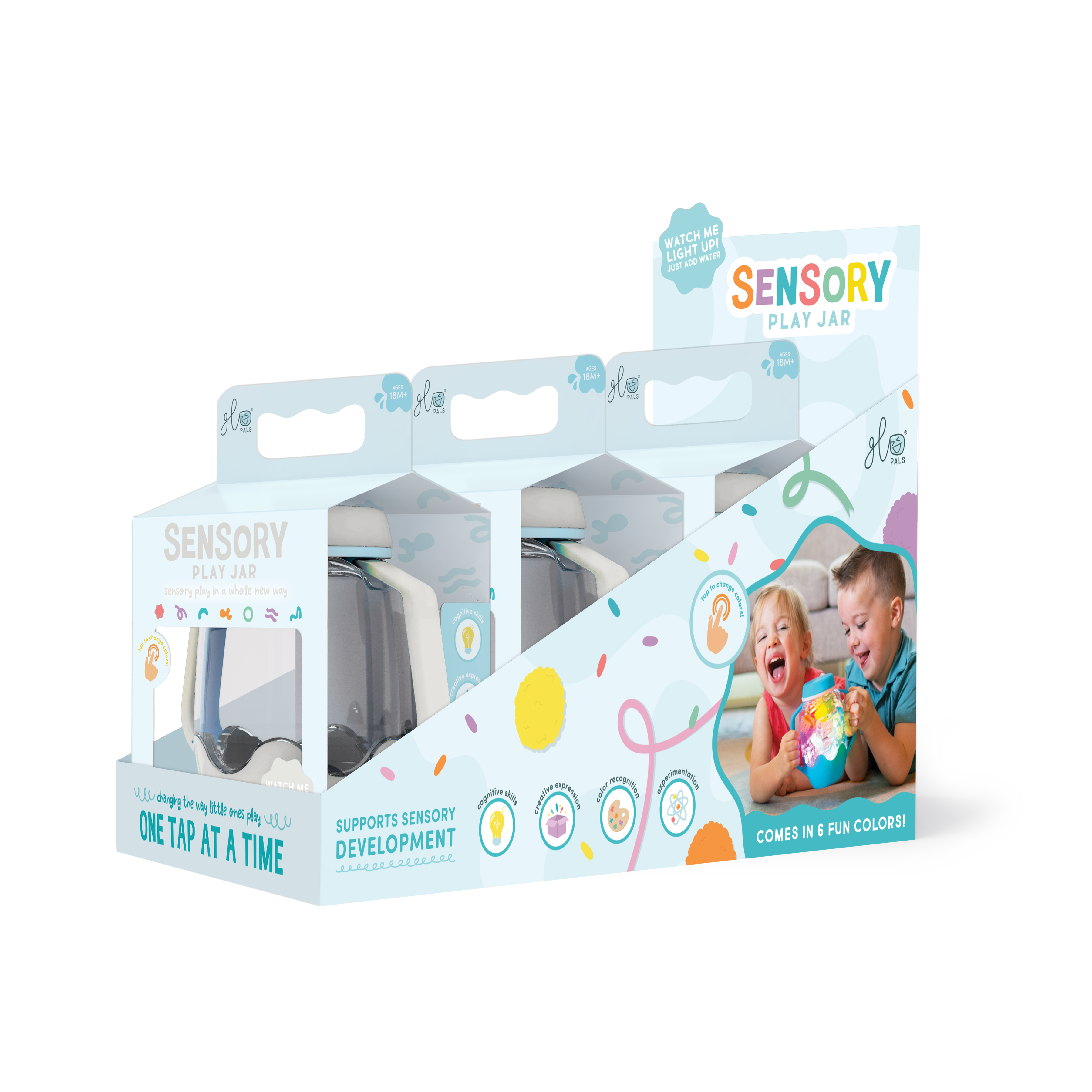 Glo Pals - Cloud Grey Sensory Play Jar
