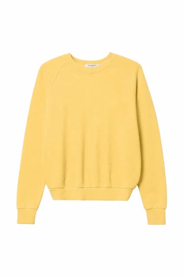 perfectwhitetee alexi french terry raglan crew sweatshirt - gold